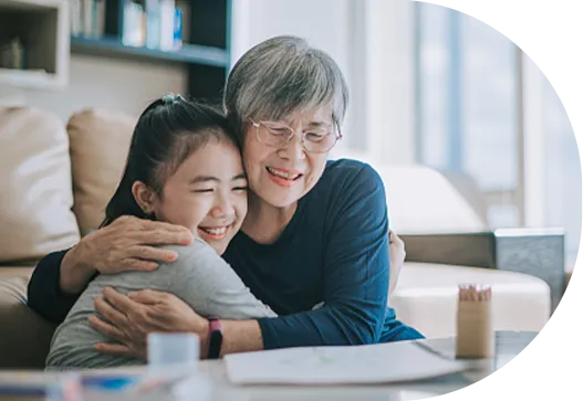 Mature woman and young girl